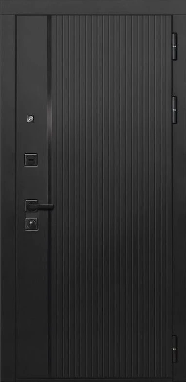 Входная дверь ДвериПРО L-45 Алиса (16мм, ПВХ софт грей, зеркало) DPRO220479 внешняя сторона